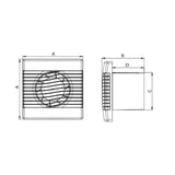 Ventilátor stěnový axiální BASIC 100 s čidlem vlhkosti HACO 907