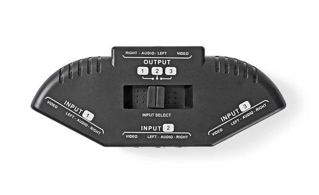 Přepínač 3x Cinch/Cinch NEDIS VSWI2403BK