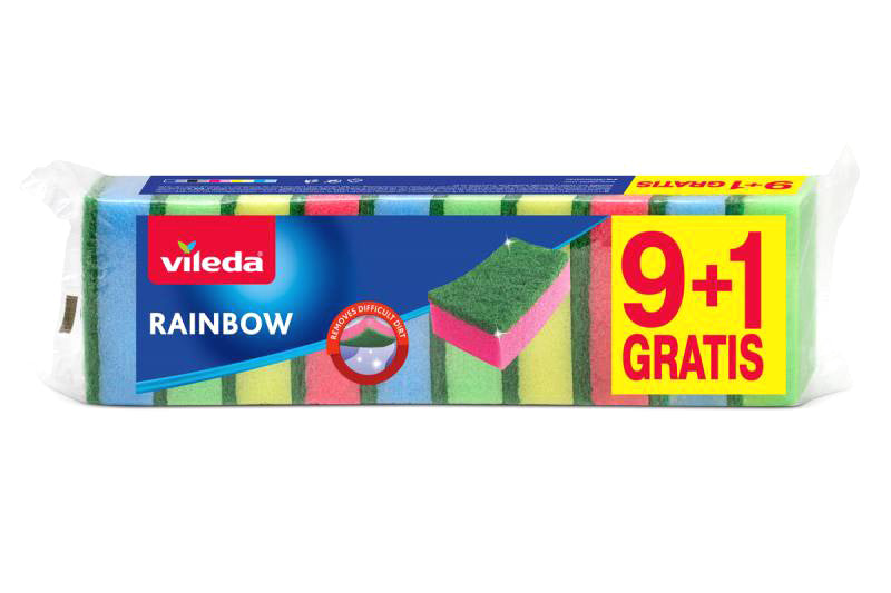 Houbička VILEDA Rainbow 173842  9+1ks