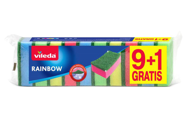 Houbička VILEDA Rainbow 173842  9+1ks