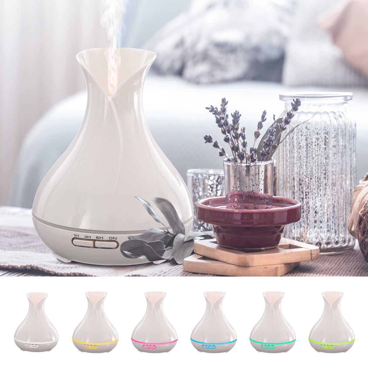 Aroma difuzér SIXTOL Vulcan White Gloss