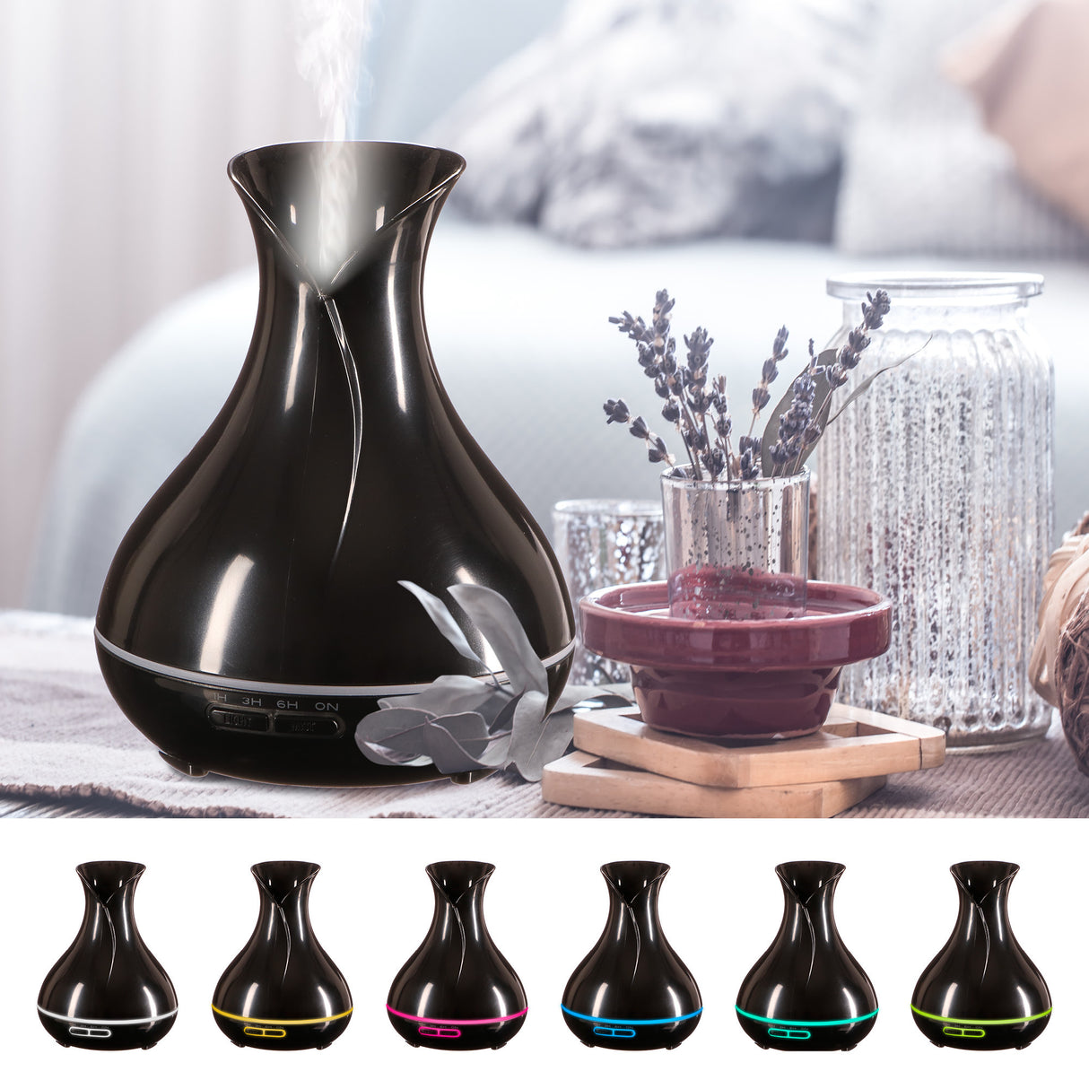 Aroma difuzér SIXTOL Vulcan Black Gloss