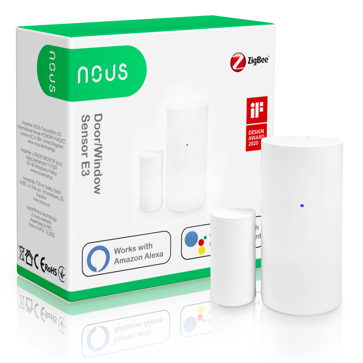 Smart detektor na dveře/okno NOUS E3 ZigBee Tuya