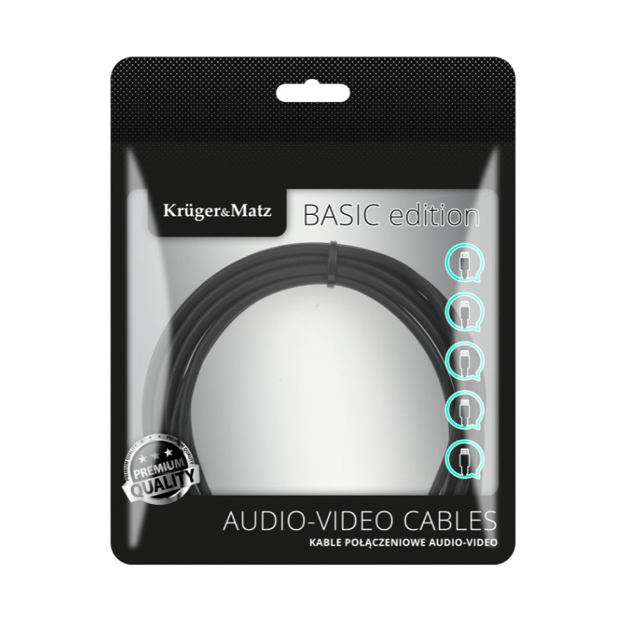 Kabel KRUGER & MATZ KM1262 Basic USB/USB-C 0,5m Black