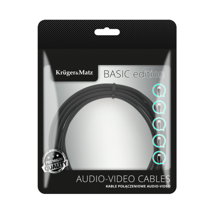 Kabel KRUGER & MATZ KM1260 Basic USB-C/USB-C 1m Black