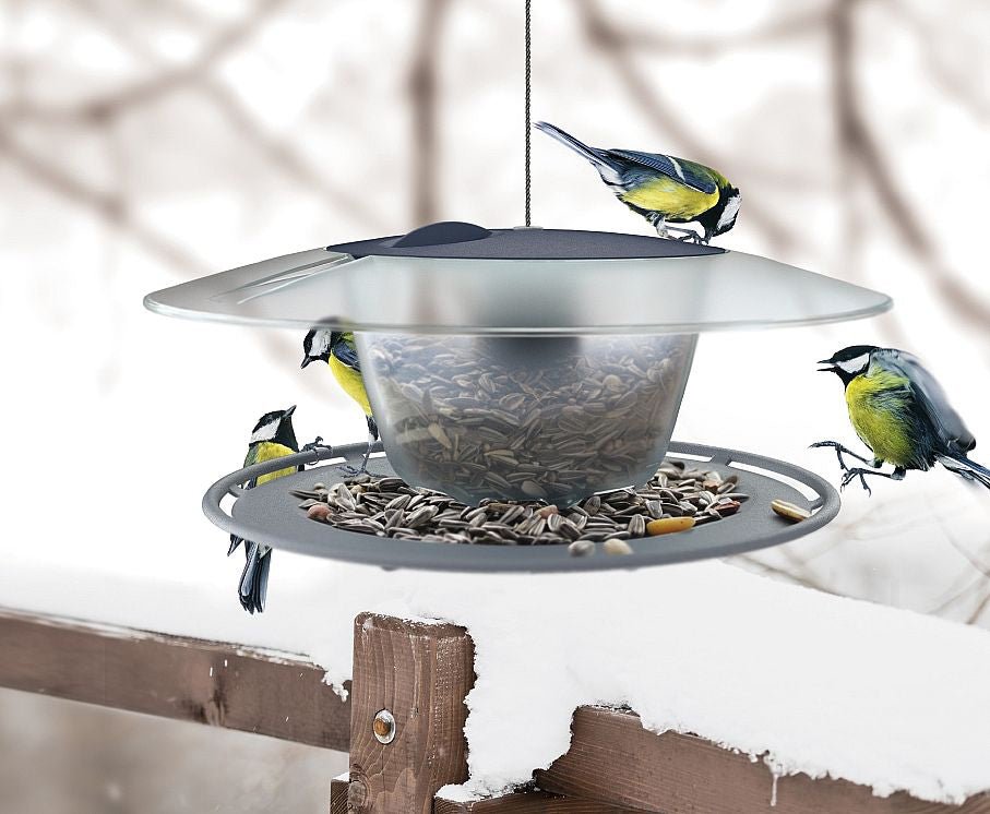Krmítko pro ptáky BIRDYFEED ROUND antracit 29,4cm