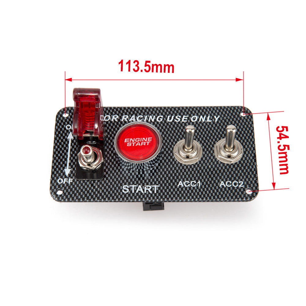Tlačítko START + 3x spínač STU 47160 12V
