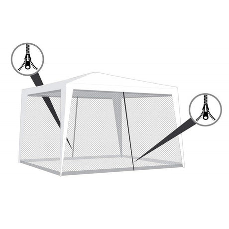 Moskytiéra pro párty stan HAPPY GREEN 590x200cm White 2ks