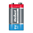 Baterie 9V (6LR61) alkalická REBEL 1ks / shrink BAT0062