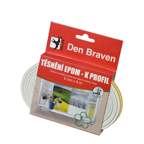 Těsnění do oken a dveří samolepící 9x4mm DEN BRAVEN hnědá 6m