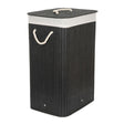 Koš prádelní G21 Bambus 72l Black