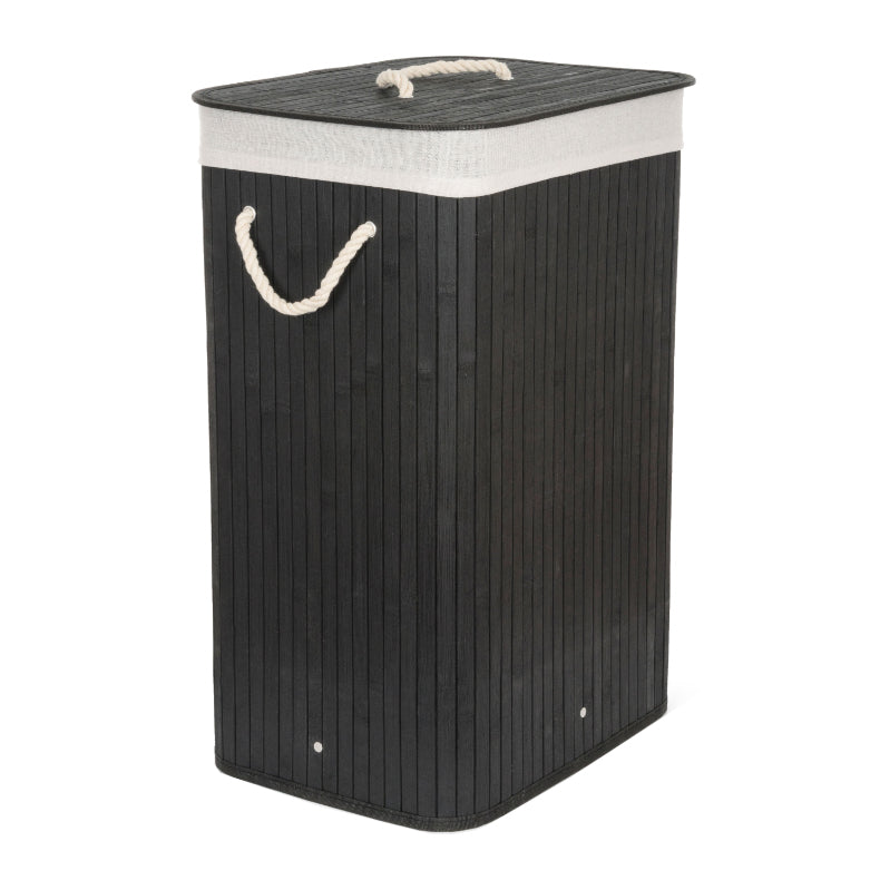 Koš prádelní G21 Bambus 72l Black