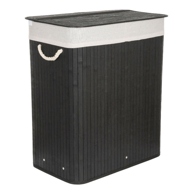 Koš prádelní G21 Bambus 105l Black