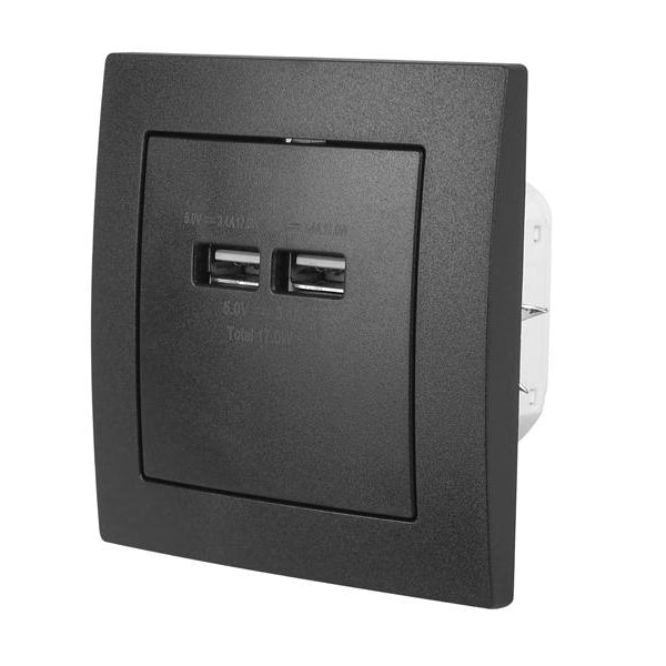 Zásuvka USB LTC LX62U Black