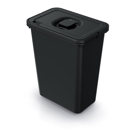 Koš odpadkový SYSTEMA BASIC FLAP černý s víkem 10l