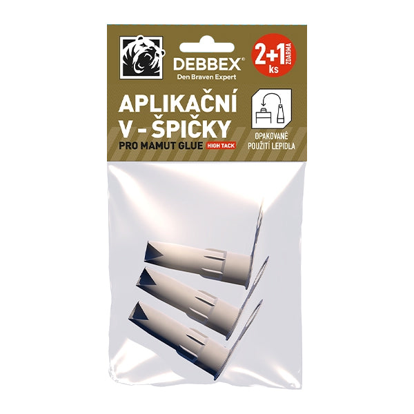 Aplikační V-špičky pro lepidla MAMUT GLUE DEBBEX 3ks