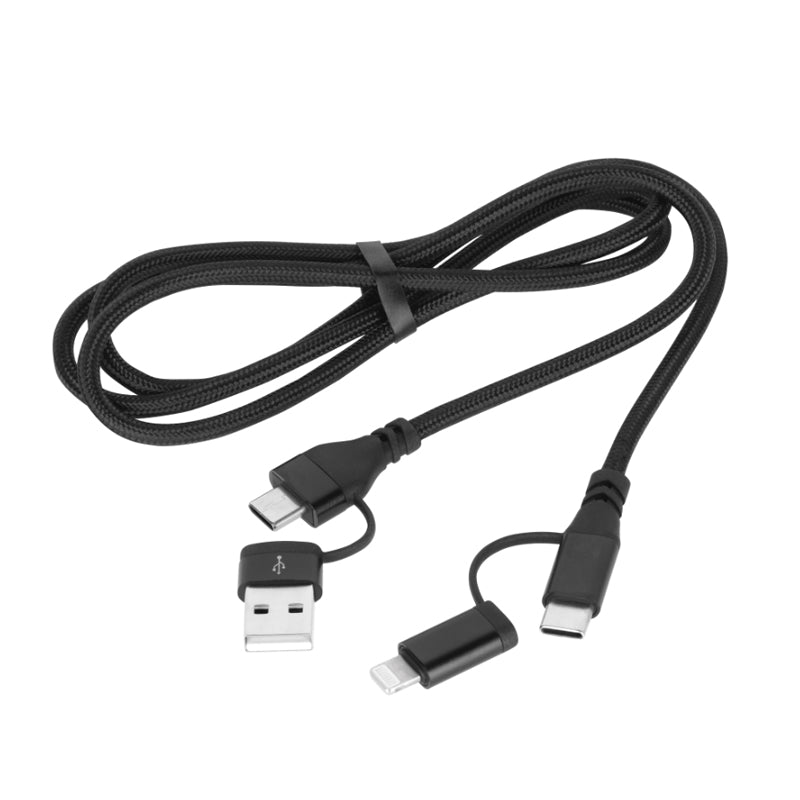 Kabel CABLETECH KPO3943 USB A/C - USB-C/Lightning 1m Black