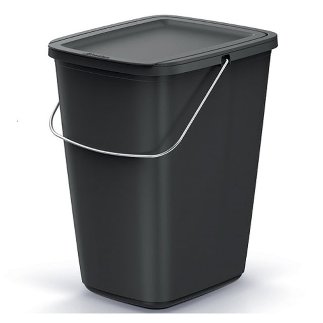 Koš odpadkový COMPACTA Q FLAP BASIC černý 9l