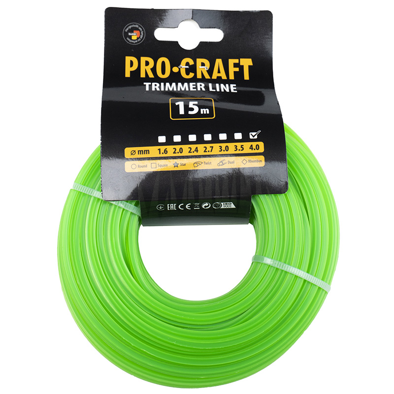 Struna PROCRAFT ZL 4mm 15m hvězdicová