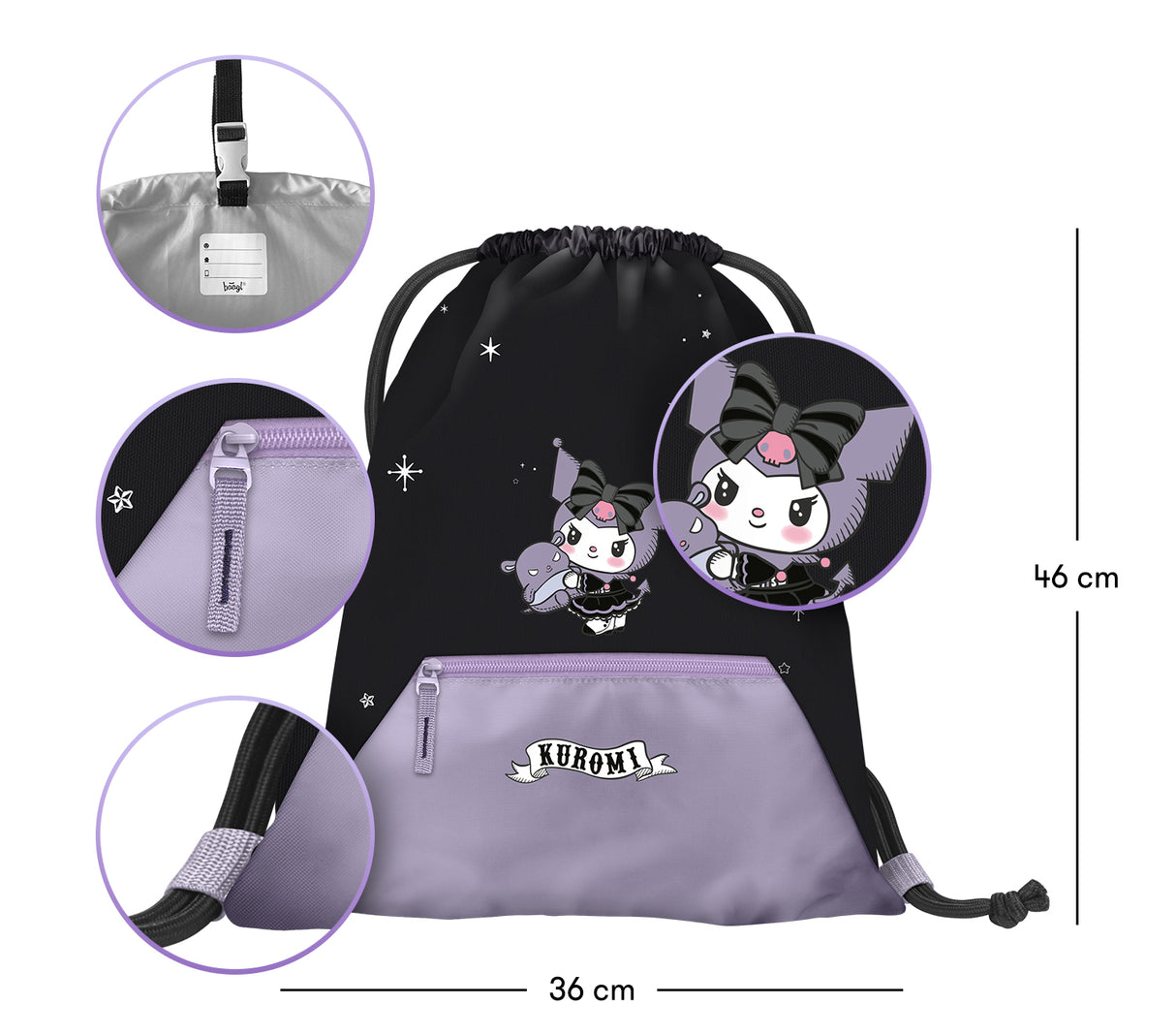 Sáček s kapsou BAAGL Kuromi Fortune Dream