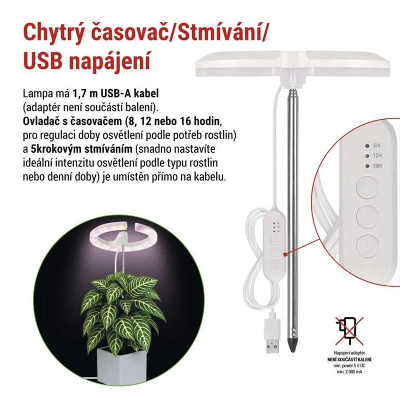Lampa pěstební EMOS Z7902 Grow 8W
