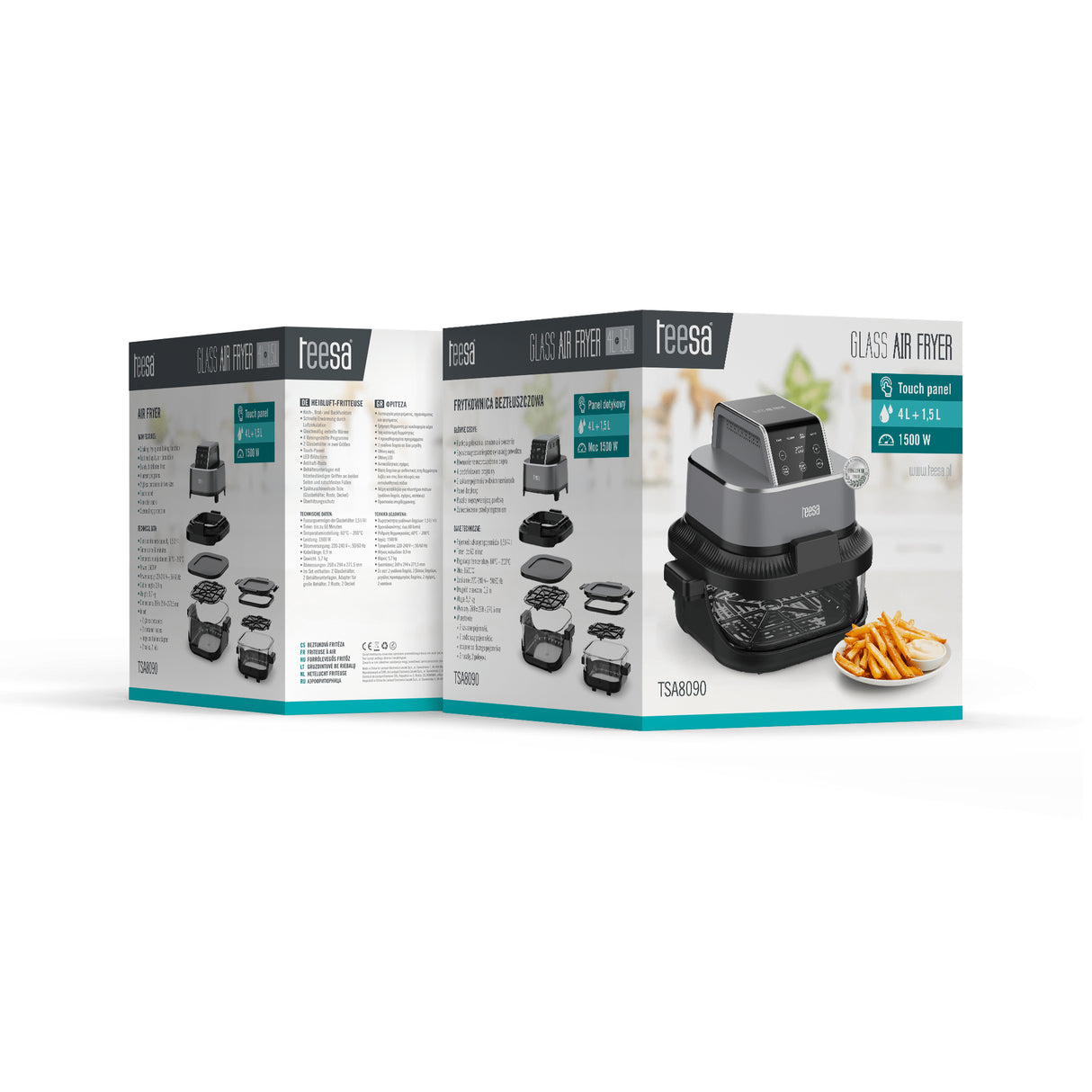 Fritéza TEESA Glass Air Fryer TSA8090