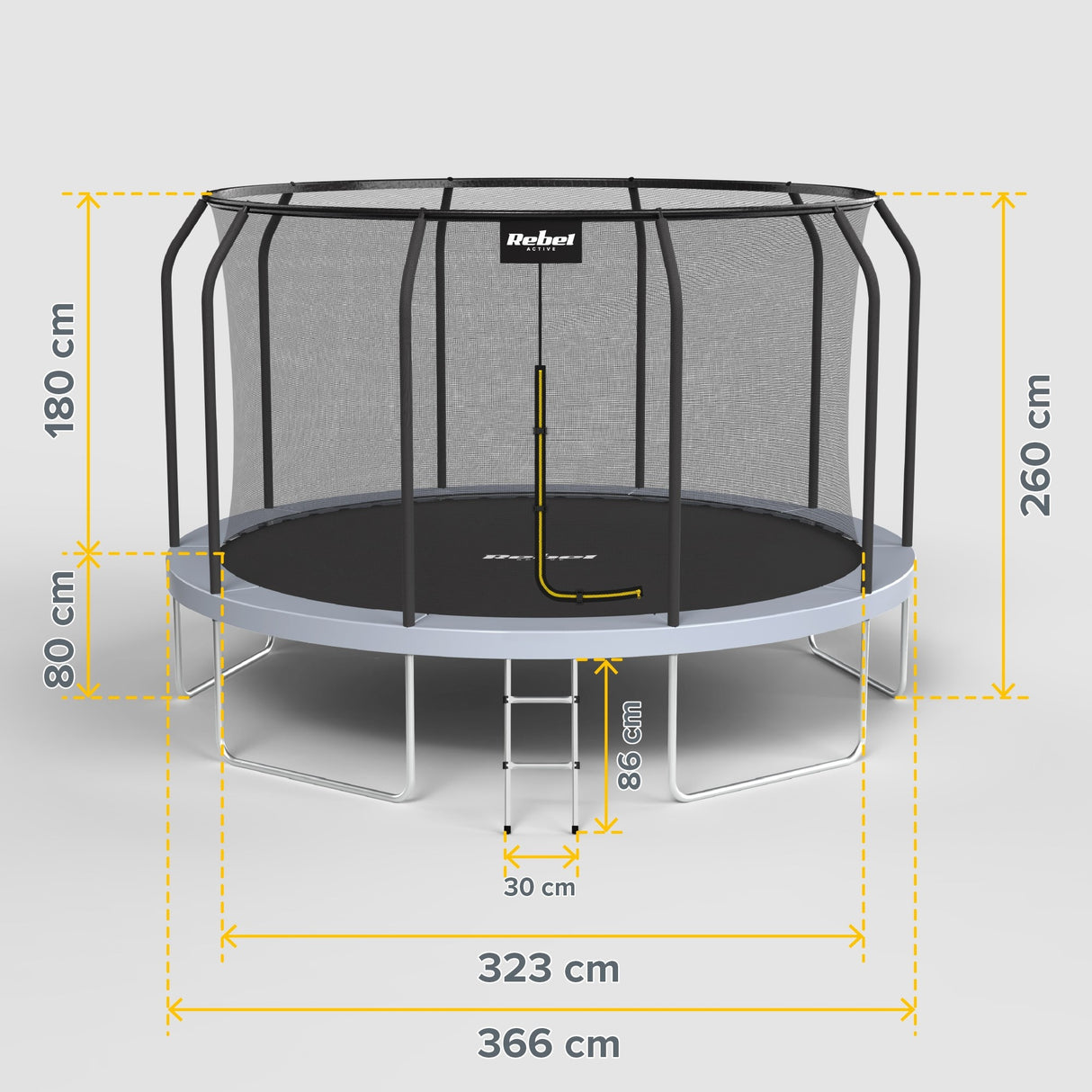 Trampolína REBEL RBA-8003 366cm