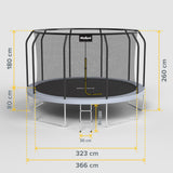 Trampolína REBEL RBA-8003 366cm