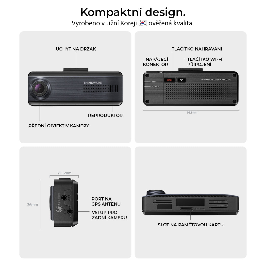 Kamera do auta THINKWARE Q200 2CH WiFi