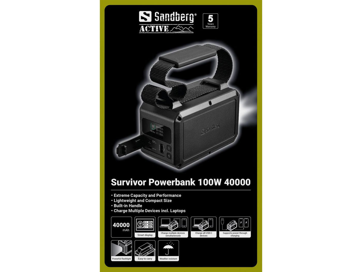 Powerbank SANDBERG Survivor 100W 40000