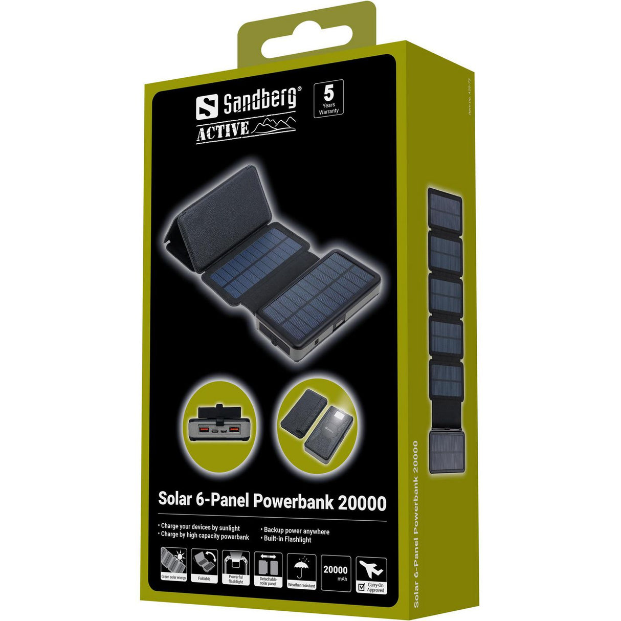 Powerbank SANDBERG 20000 Solar 6-Panel