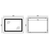 Zrcadlo koupelnové MIXXUS MR12-80×70-REVERSE Warm