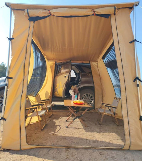 Zástěny pro markýzu na auto boční pískové 2x2,5m