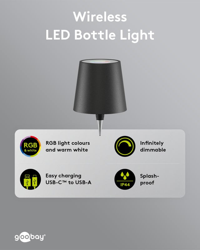 Bezdrátové LED světlo na lahve GOOBAY 76571