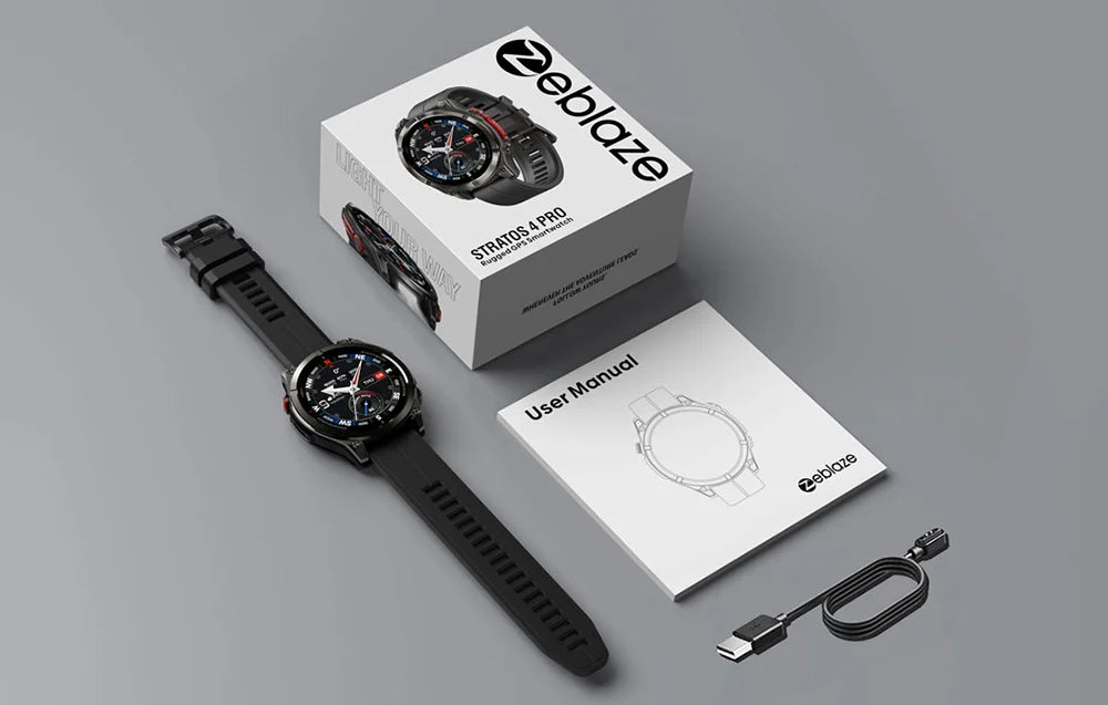 Chytré hodinky ZEBLAZE Stratos 4 Pro černé