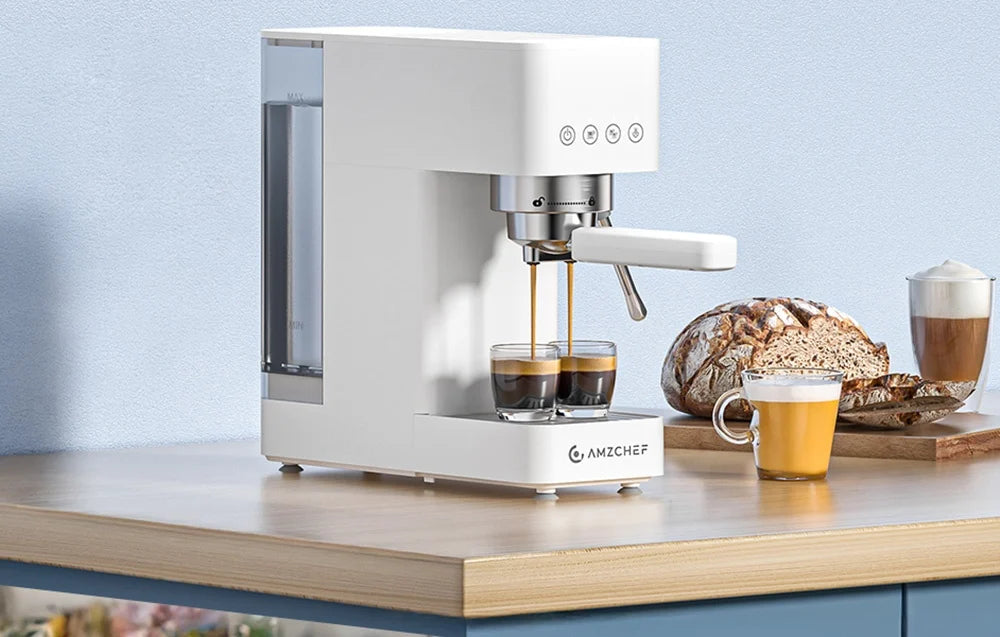 Pákový kávovar AMZCHEF CE-EM3131-WT bílý