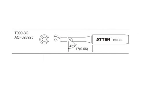 Hrot T900-3C Bevel Tip