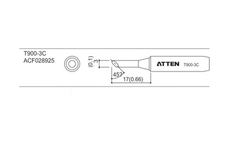 Hrot T900-3C Bevel Tip