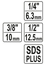 Sada adaptérů do vrtaček SDS+ 1/4", 3/8", 1/2" YATO YT-04686