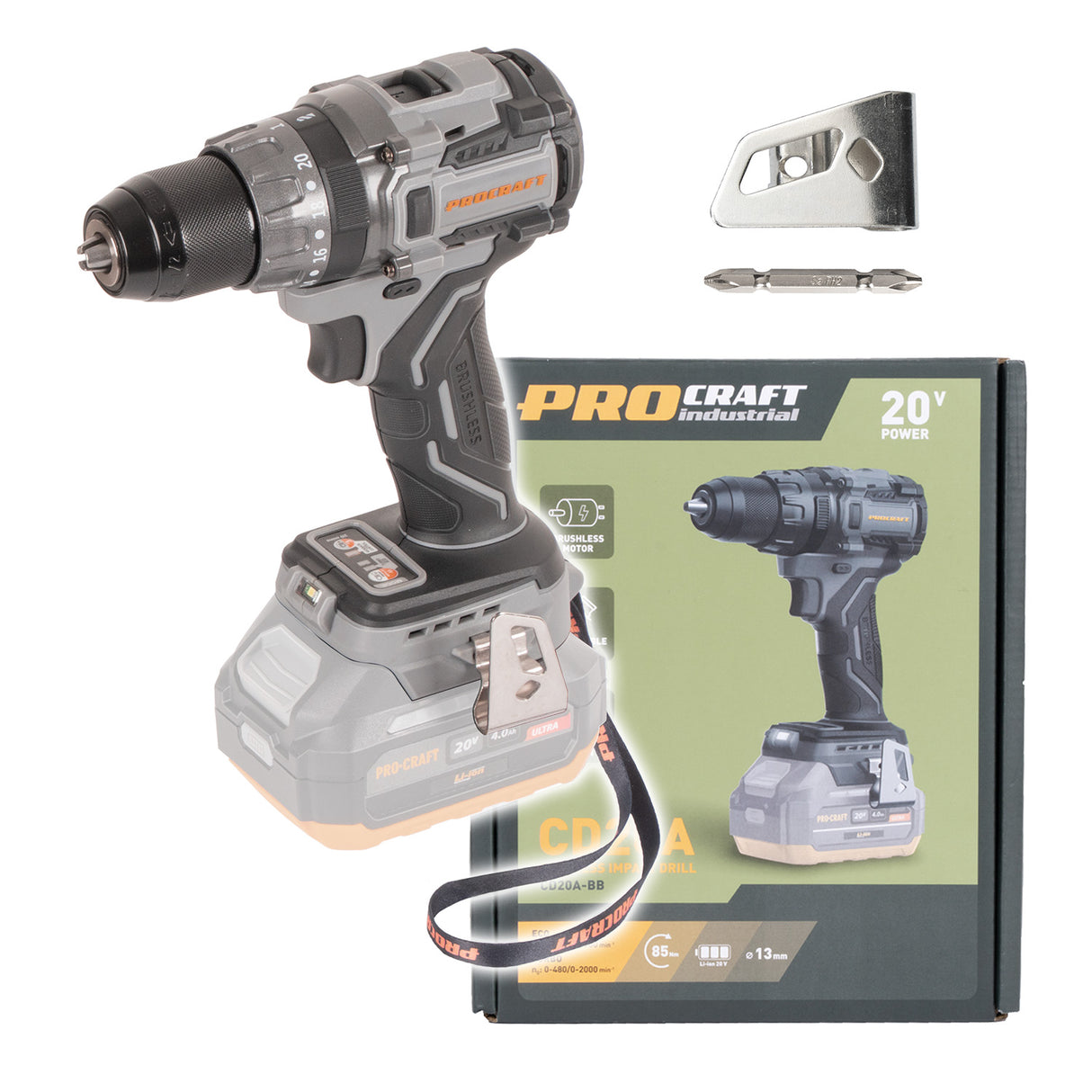 Vrtačka AKU PROCRAFT Industrial CD20Abb bez akumulátoru