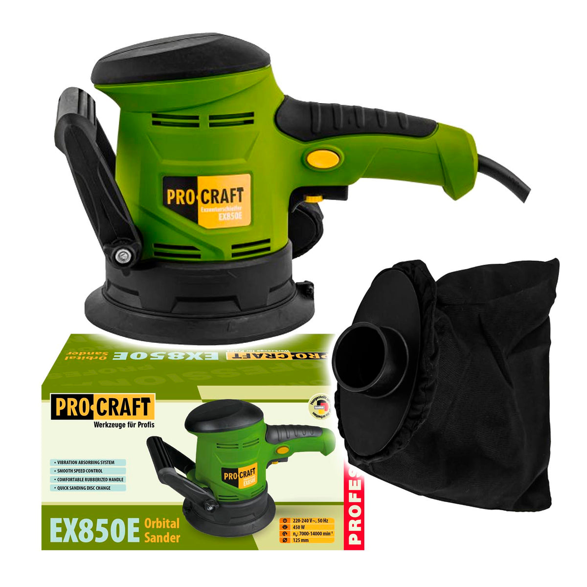 Bruska excentrická PROCRAFT EX850E