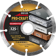 Kotouč řezný diamantový 125mm PROCRAFT DS125 Segmented
