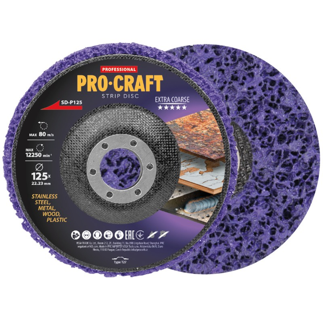 Kotouč brusný Clean & Strip 125mm PROCRAFT SD-P125