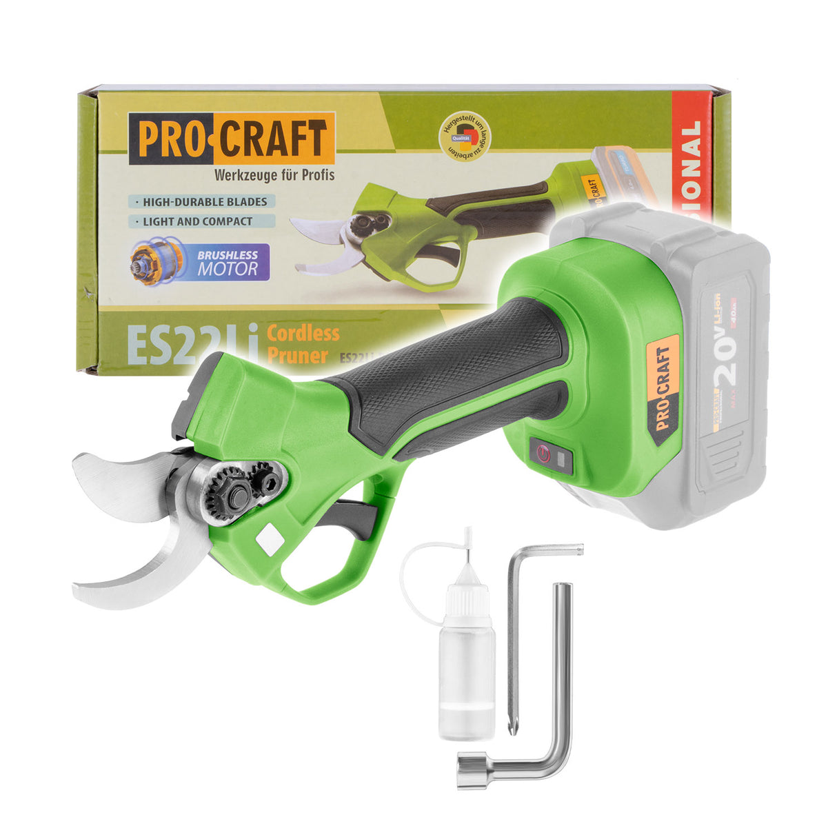 Nůžky zahradní AKU PROCRAFT ES22Libb