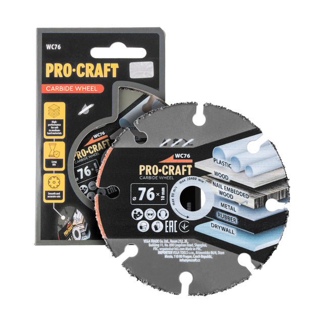 Kotouč řezný karbidový 76mm PROCRAFT WC76