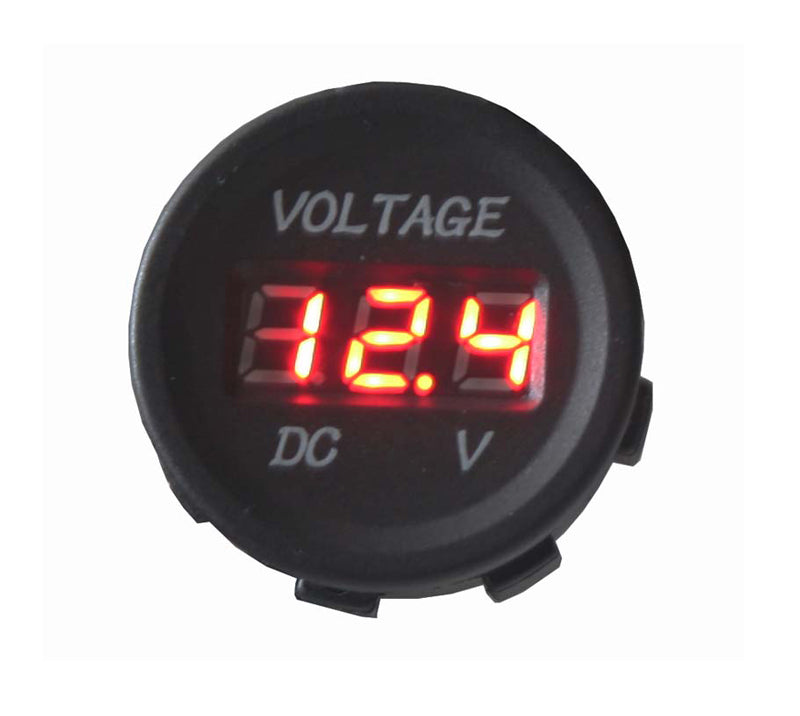 Panelové měřidlo DV34530 voltmetr 6-30V červený