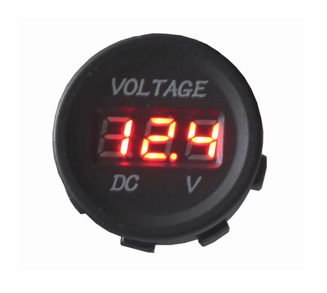 Panelové měřidlo DV34530 voltmetr 6-30V červený