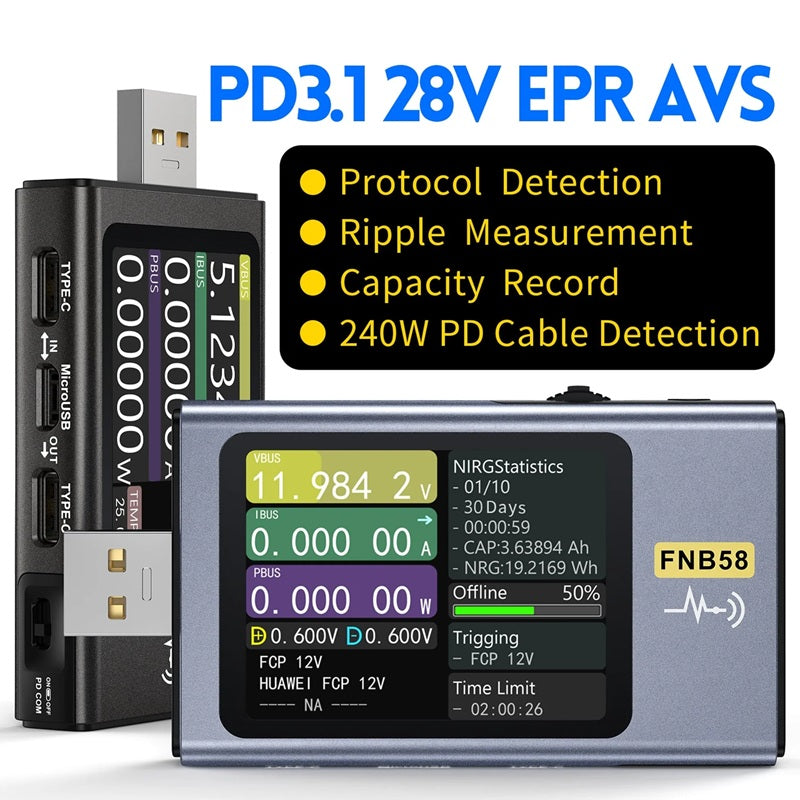 USB tester FNIRSI FNB58