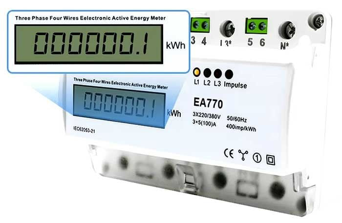 Elektroměr 3F na DIN lištu EA770