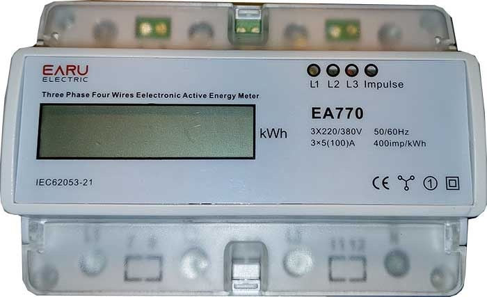 Elektroměr 3F na DIN lištu EA770
